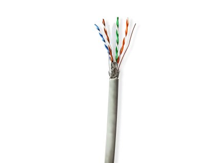 Síťový kabel Roll | CAT6 | Drát | S / FTP | CCA | 305.0 m | Vnitřní | Kulatý | PVC | Šedá | Box