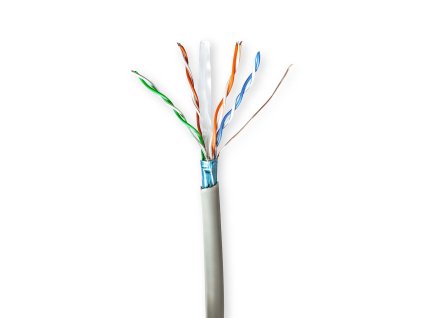 Síťový kabel Roll | CAT6 | Lanko | F / UTP | CCA | 50.0 m | Vnitřní | Kulatý | PVC | Šedá | Dárkový Box
