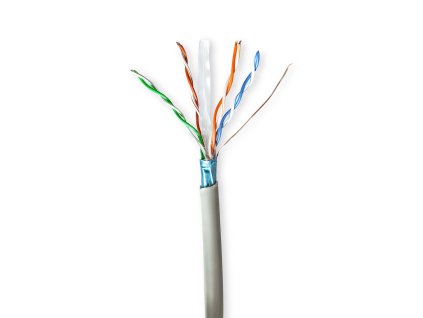 Síťový kabel Roll | CAT6 | Lanko | F / UTP | CCA | 100.0 m | Vnitřní | Kulatý | PVC | Šedá | Dárkový Box