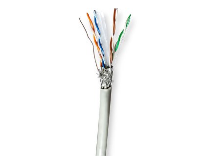 Síťový kabel Roll | CAT6 | Lanko | S / FTP | CCA | 100.0 m | Vnitřní | Kulatý | PVC | Šedá | Dárkový Box
