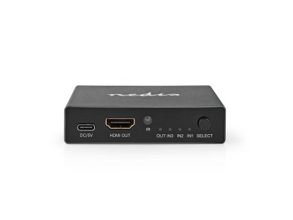 HDMI™ Přepínač | 3 Porty port(s) | 3x vstup HDMI™ | Výstup HDMI ™ | 8K@60Hz | 45 Gbps | Dálkově ovládané | Hliník | Antracit