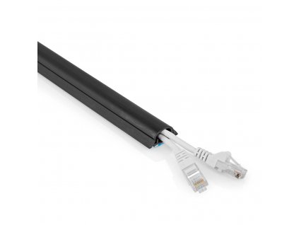 Kabelová lišta pro kabely do 12 mm, PVC, 1.5 m, černá (CMDT3312BK150)