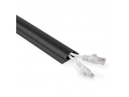 Kabelová lišta pro kabely do 16 mm, PVC, 1.5 m, černá (CMDT4516BK1500)