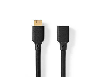Ultra High Speed HDMI™ Kabel | Konektor HDMI ™ | HDMI ™ Zásuvka | 8K@60Hz | 48 Gbps | 1.00 m | Kulatý | 7.9 mm | Černá | Box