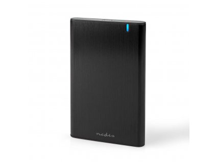 Nedis HDDE25410BK externí box pro pevný disk 2.5" SATA III, USB 3.1, hliník, černá