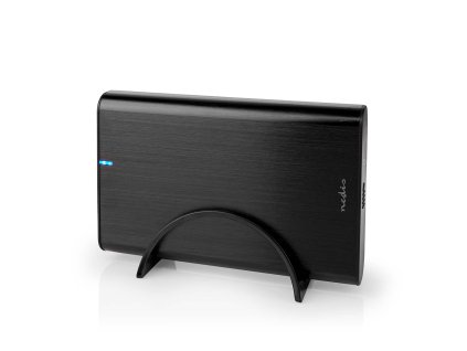 Nedis HDDE35410BK externí box pro pevný disk 3.5" SATA II, USB-C, 5 Gbps, hliník, černá