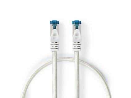 Cat 6a kabel | S / FTP | RJ45 Zástrčka | RJ45 Zástrčka | 3.00 m | Snagless | Kulatý | Opletený / PVC | Stříbrná | Box s Okénkem