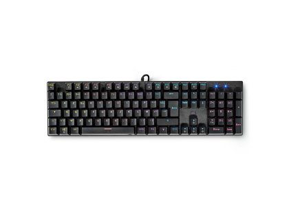 Wired Gaming Keyboard | USB-A | Mechanické Keys | LED | AZERTY | FR Rozložení Kláves | Napájení z USB | Délka napájecího kabelu: 1.50 m | Herní