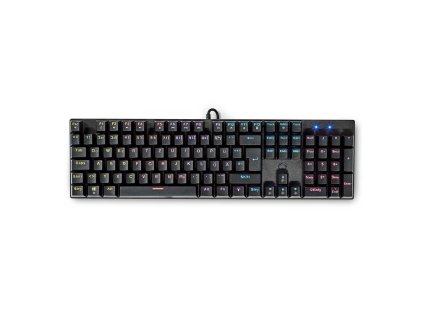 Wired Gaming Keyboard | USB-A | Mechanické Keys | LED | Německé | DE Rozložení Kláves | Napájení z USB | Délka napájecího kabelu: 1.50 m | Herní