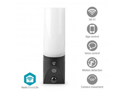 Nedis SmartLife chytrá IP kamera Full HD 1080p, otáčení, microSD, Onvif, venkovní IP65, snímač pohybu, noční vidění, LED světlo (WIFICOL20BK)