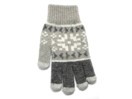 Rukavice iTECH s elektrovodivými konečky 3679 (5 prstů) velikost S/M šedé, vzor Moritz