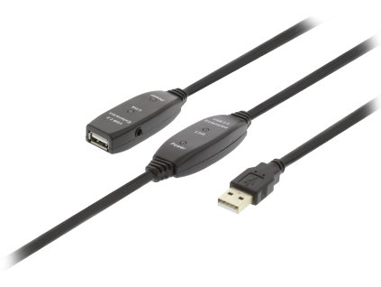 Aktivní prodlužovací kabel USB 2.0, 25 m VLCRP6025
