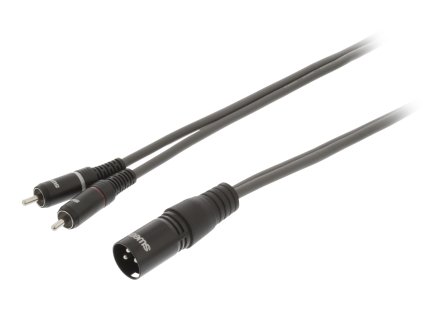 XLR stereo kabel XLR 3pin zástrčka - 2x CINCH zástrčka 1.5 m Sweex