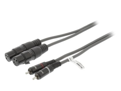 XLR stereo kabel 2x XLR 3pin zásuvka - 2x CINCH zástrčka 1.5 m Sweex