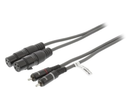 XLR stereo kabel 2x XLR 3pin zásuvka - 2x CINCH zástrčka 3.0 m Sweex