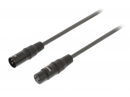 DMX kabel 110 Ohm XLR 3pin zástrčka - XLR 3pin zásuvka 1.00 m Sweex