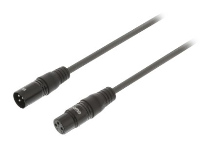 DMX kabel 110 Ohm XLR 3pin zástrčka - XLR 3pin zásuvka 5.0 m Sweex