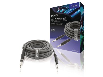 Kytarový kabel 6.35mm zástrčka - 6.35mm zástrčka 10.0 m Sweex