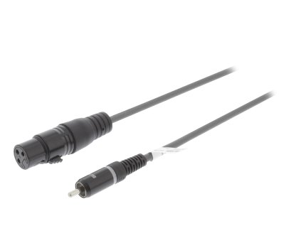 XLR mono kabel XLR 3pin zásuvka - CINCH zástrčka 3.0 m Sweex