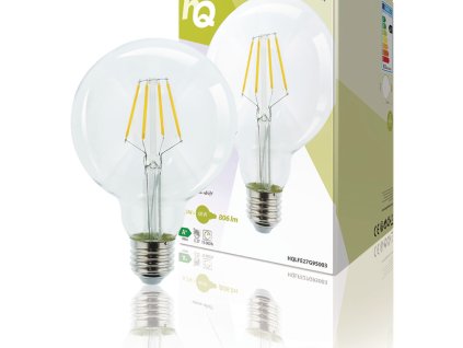 HQ LED žárovka vláknová Globe E27 8.3W 806lm 2700K (HQLFE27G95003)