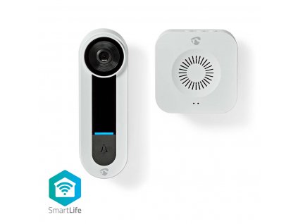 Nedis SmartLife chytrý domovní zvonek s kamerou, WiFi, microSD, Full HD 1536p, Onvif, IP65 (WIFICDP40CWT)