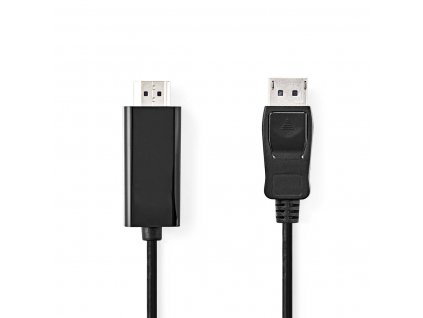 Nedis propojovací kabel zástrčka DisplayPort - zástrčka HDMI, 1 m, černá (CCGL37100BK10)