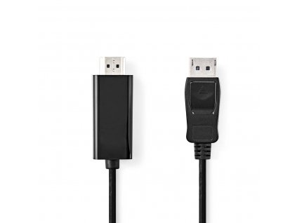 Nedis propojovací kabel zástrčka DisplayPort - zástrčka HDMI, 2 m, černá (CCGL37100BK20)
