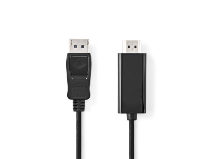 Nedis propojovací kabel zástrčka DisplayPort - zástrčka HDMI, 3 m, černá (CCGL37100BK30)