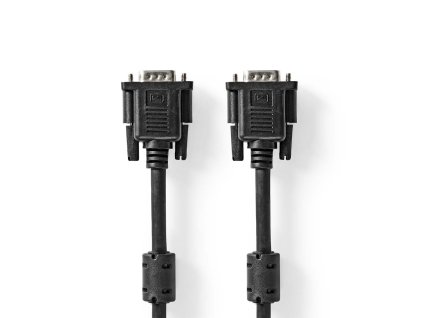 VGA kabel | VGA Zástrčka | VGA Zástrčka | Poniklované | Maximální rozlišení: 1280x768 | 10.0 m | Kulatý | ABS | Černá | Label