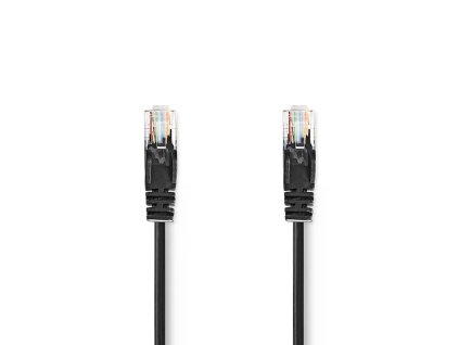 Nedis nestíněný síťový kabel UTP CAT5e, zástrčka RJ45 - zástrčka RJ45, 2 m, černá (CCGL85100BK20)