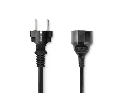 Napájecí kabel | Typ F Zástrčka | Typ F Zásuvka | Přímý | Přímý | Poniklované | 5.00 m | Kulatý | PVC | Černá | Label