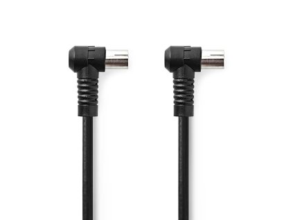 Koaxiální Kabel | IEC (Koax) Zástrčka | IEC (Koax) Zásuvka | Poniklované | 120 dB | 75 Ohm | 4x Stíněný | 3.00 m | Kulatý | PVC | Černá | Label