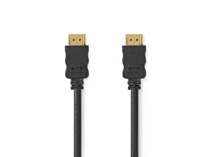 High Speed HDMI™ kabel s Ethernetem | Konektor HDMI ™ | Konektor HDMI ™ | 4K@30Hz | ARC | 10.2 Gbps | 15.0 m | Kulatý | PVC | Černá | Label