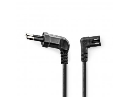Nedis napájecí kabel zástrčka EURO - IEC-320-C7, černá, 2 m (CEGL11055BK20)