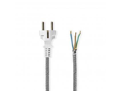 Nedis napájecí flexo kabel s opletením 3 x 1.5 mm 3.00 m (CEGL11930WT)