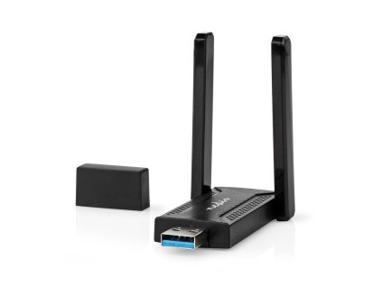 Nedis WSNWA1210BK Wi-Fi USB3.0 dongle AC1200 Dual Band 2.4/5 GHz