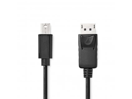 Nedis propojovací kabel zástrčka Mini DisplayPort – zástrčka DisplayPort, 21.6 Gbps, 1 m, černá (CCGL37400BK10)