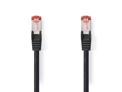 Nedis síťový kabel S/FTP CAT6, zástrčka RJ45 - zástrčka RJ45, 0.5 m, LSZH, černá (CCGL85221BK05)