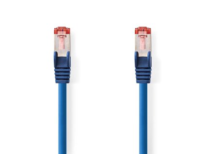 Nedis síťový kabel S/FTP CAT6, zástrčka RJ45 - zástrčka RJ45, 0.5 m, LSZH, modrá (CCGL85221BU05)