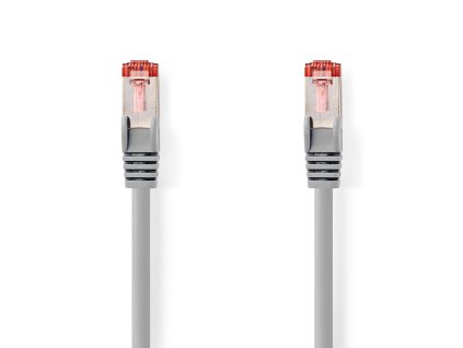 Nedis síťový kabel S/FTP CAT6, zástrčka RJ45 - zástrčka RJ45, 5 m, LSZH, šedá (CCGL85221GY50)