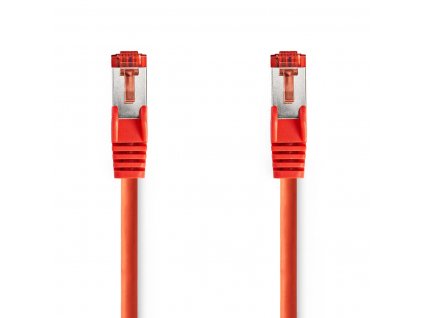 Nedis síťový kabel S/FTP CAT6, zástrčka RJ45 - zástrčka RJ45, 0.5 m, LSZH, červená (CCGL85221RD05)