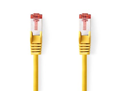 Nedis síťový kabel S/FTP CAT6, zástrčka RJ45 - zástrčka RJ45, 0.5 m, LSZH, žlutá (CCGL85221YE05)