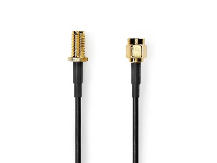 Anténní kabel | SMA zástrčka | SMA zásuvka | Pozlacené | 50 Ohm | 1x Stíněný | 5.00 m | Kulatý | PVC | Černá | Box
