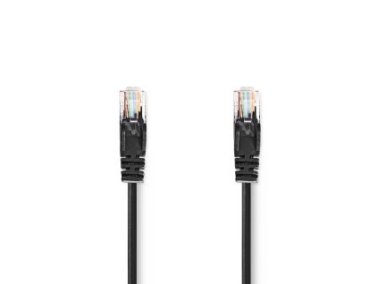 Nedis nestíněný síťový kabel UTP CAT5e, zástrčka RJ45 - zástrčka RJ45, 1 m, černá (CCGL85100BK10)