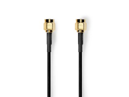 Anténní kabel | SMA zástrčka | SMA zástrčka | Pozlacené | 50 Ohm | 1x Stíněný | 1.00 m | Kulatý | PVC | Černá | Obálka