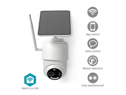 Nedis SmartLife chytrá IP kamera WiFi, Full HD 1080p, náklon, PIR, noční vidění, microSD, 9000 mAh, IP65 (WIFICBO50WT)