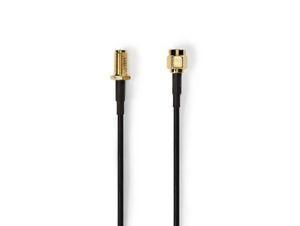 Nedis koaxiální WLAN anténní kabel reverse SMA zástrčka – reverse SMA zásuvka, 2 m (CSGL02210BK20)