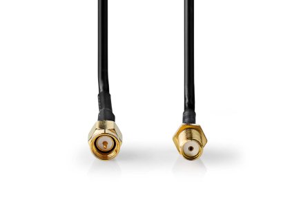 Anténní kabel | SMA zástrčka | SMA zásuvka | Pozlacené | 50 Ohm | 1x Stíněný | 2.00 m | Kulatý | PVC | Černá | Box