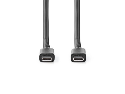 USB kabel | USB 3.2 Gen 2x2 | USB-C™ Zástrčka | USB-C™ Zástrčka | 100 W | 4K@60Hz | 20 Gbps | Poniklované | 1.00 m | Kulatý | PVC | Černá | Box