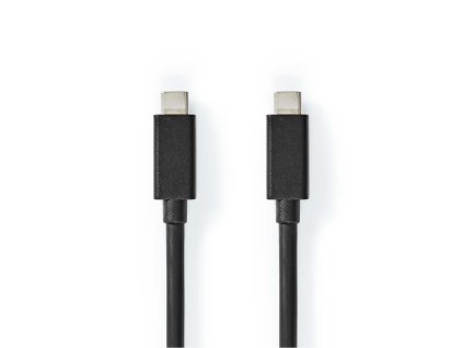 USB kabel | USB 3.2 Gen 2x2 | USB-C™ Zástrčka | USB-C™ Zástrčka | 100 W | 4K@60Hz | 20 Gbps | Poniklované | 2.00 m | Kulatý | PVC | Černá | Box